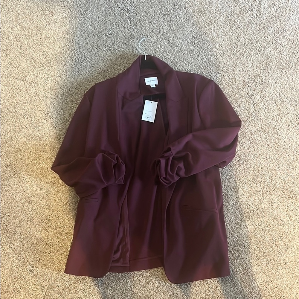 Nine West Women's Blazer - Deep Burgundy